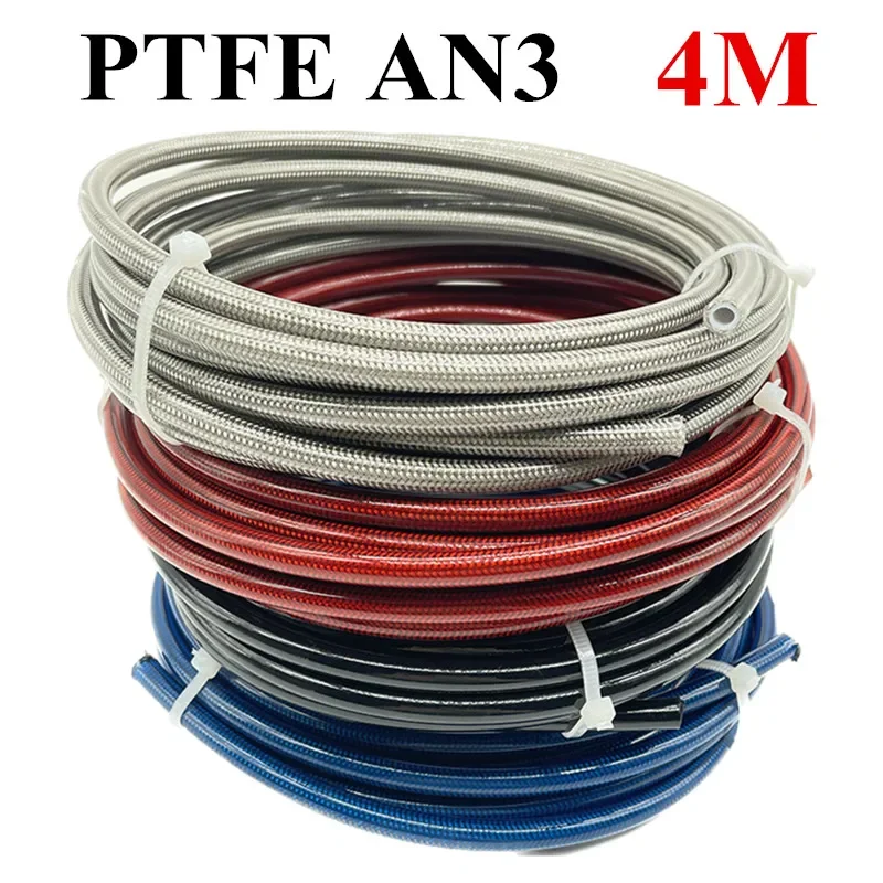 Ptfe Tape Thread - 4M AN3 Motorfiets Gevlochten RVS Nylon