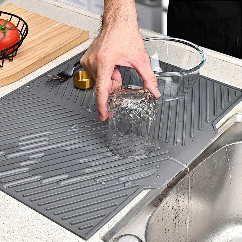 Silicone Tap Washer - Siliconen Afdruipmat, Potten Afdruipmat Keukenpannen, Afdruipplank