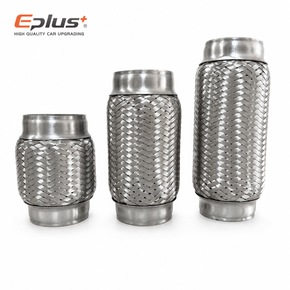 Flexible Hose Braided - Universele auto-uitlaat slang van geweven mesh,