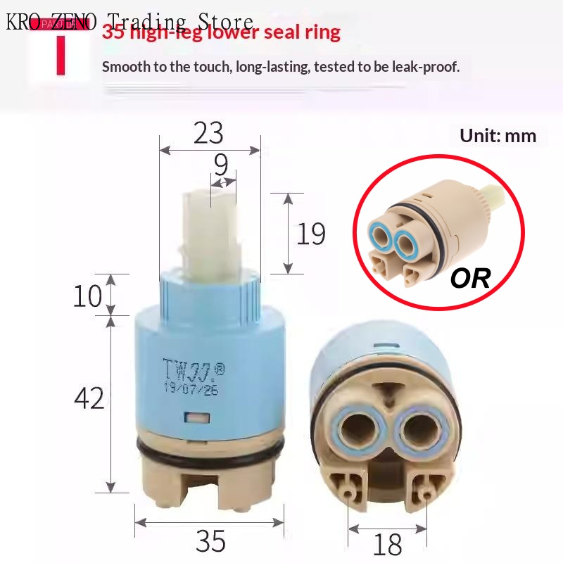 Basin Mixer Cartridge - 1 Stuks Plastic Keramische Cartridges Keramische