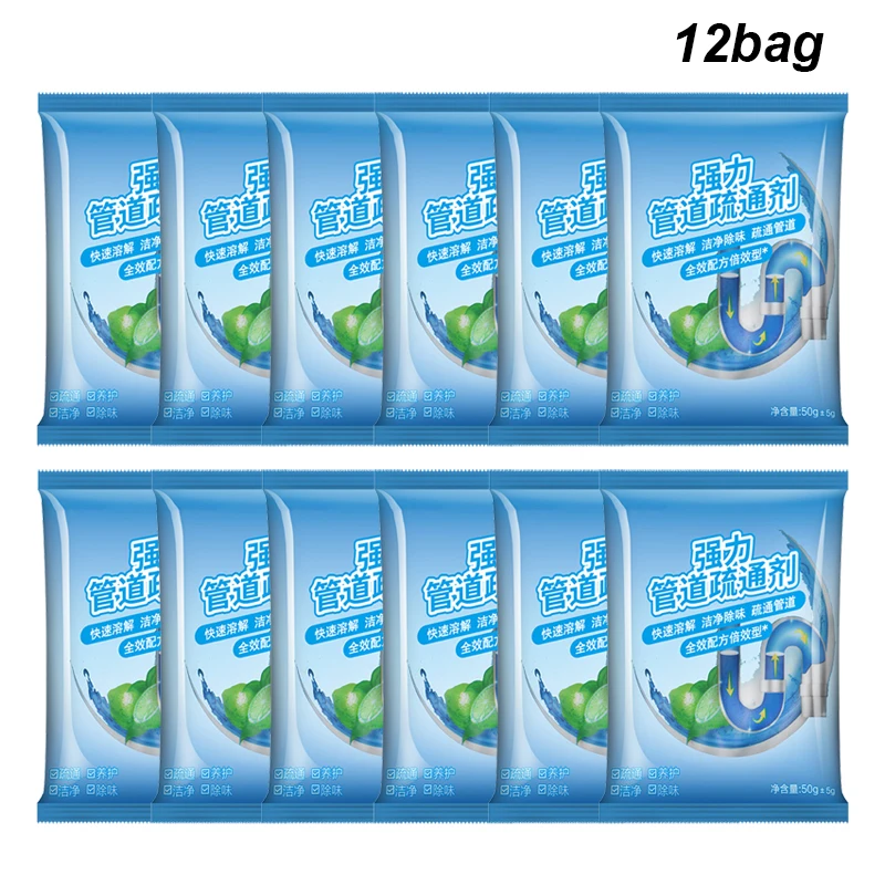 Pipe Freeze Spray - 12 Zakken Huishoudelijke Afvoerreiniger Deodorant Keuken