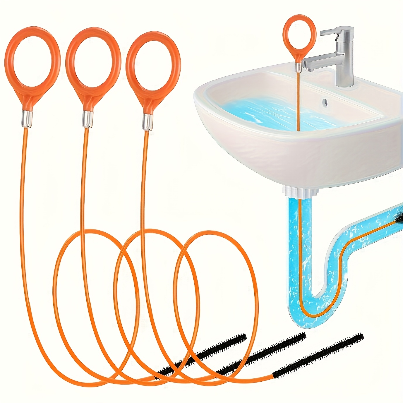 Drain Snake Flexible - Afvoerontstopper, flexibel, breukbestendig, voor douche, bad