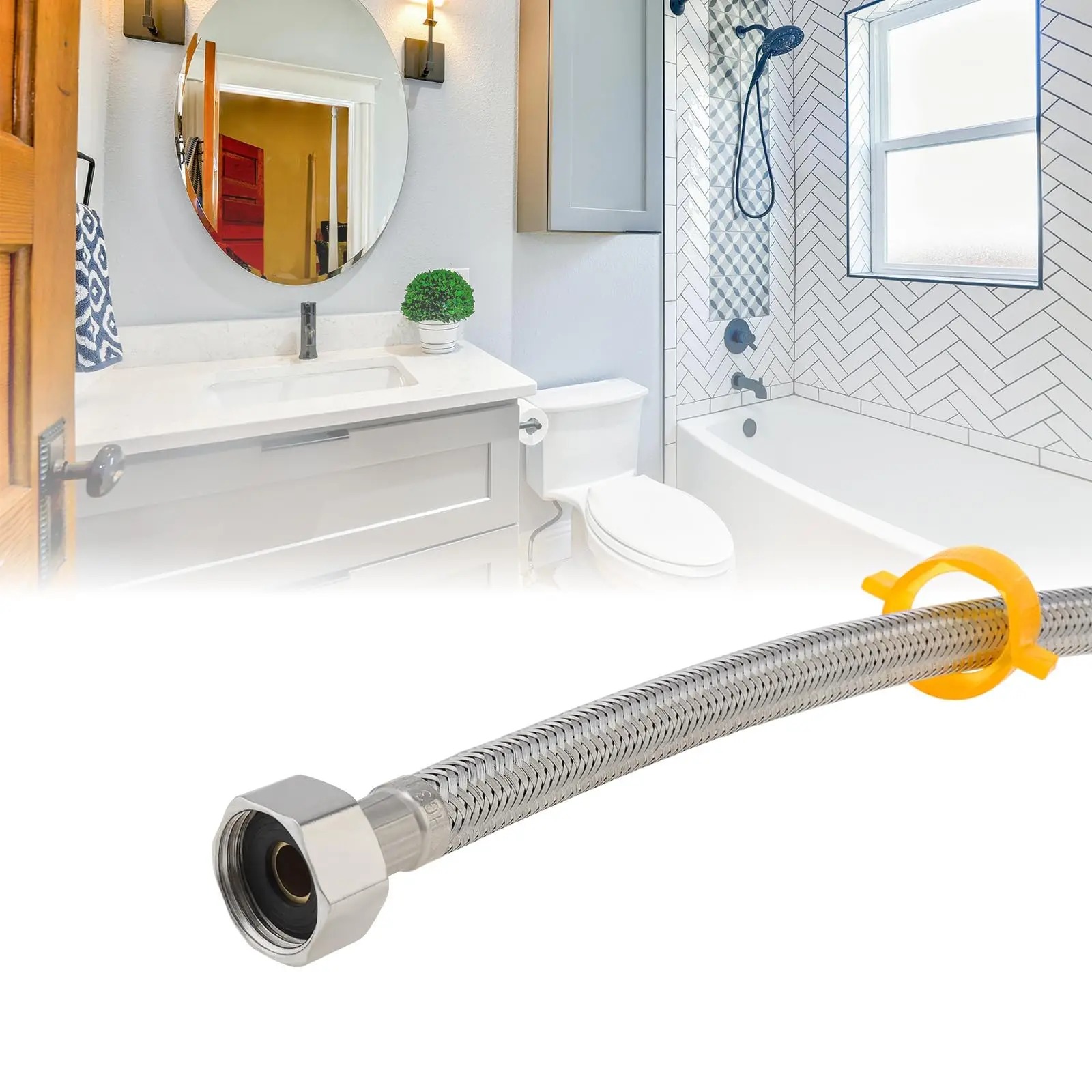 Flexible Hose Braided - 30/50 Cm 1/2 Inch Rvs Sanitair