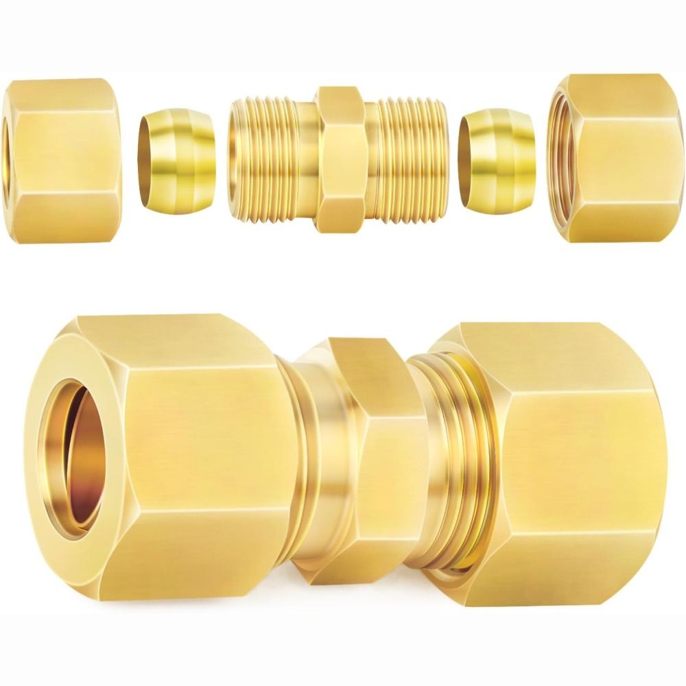 Compression Fitting Brass - Adapter Messing Messing compressiefitting Recht Meerdere