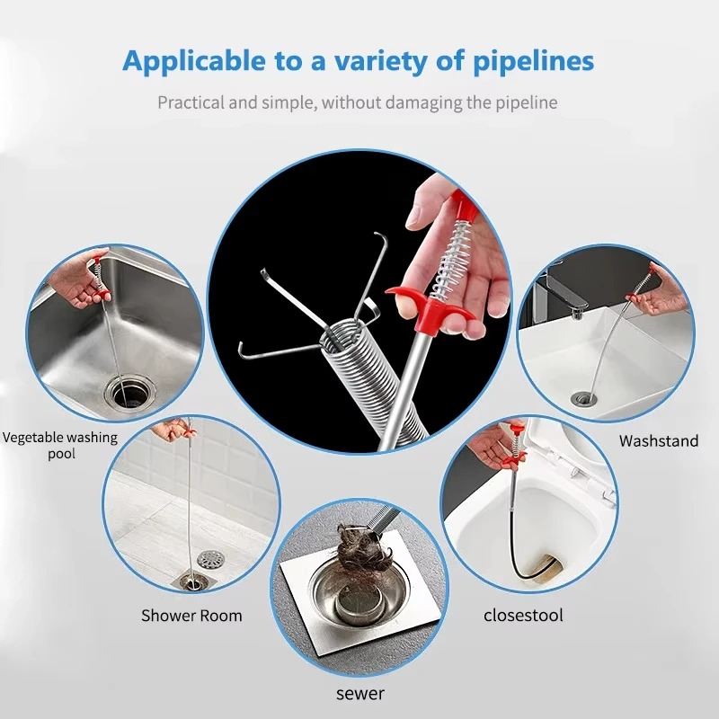 Drain Snake Flexible - Flexibele Spring Snake Afvoerpijp Cleaner Tool