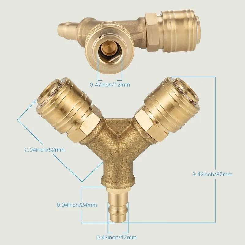 Verbeterde persluchtverdeler 2 - Compression Fitting Brass recensie en prijs