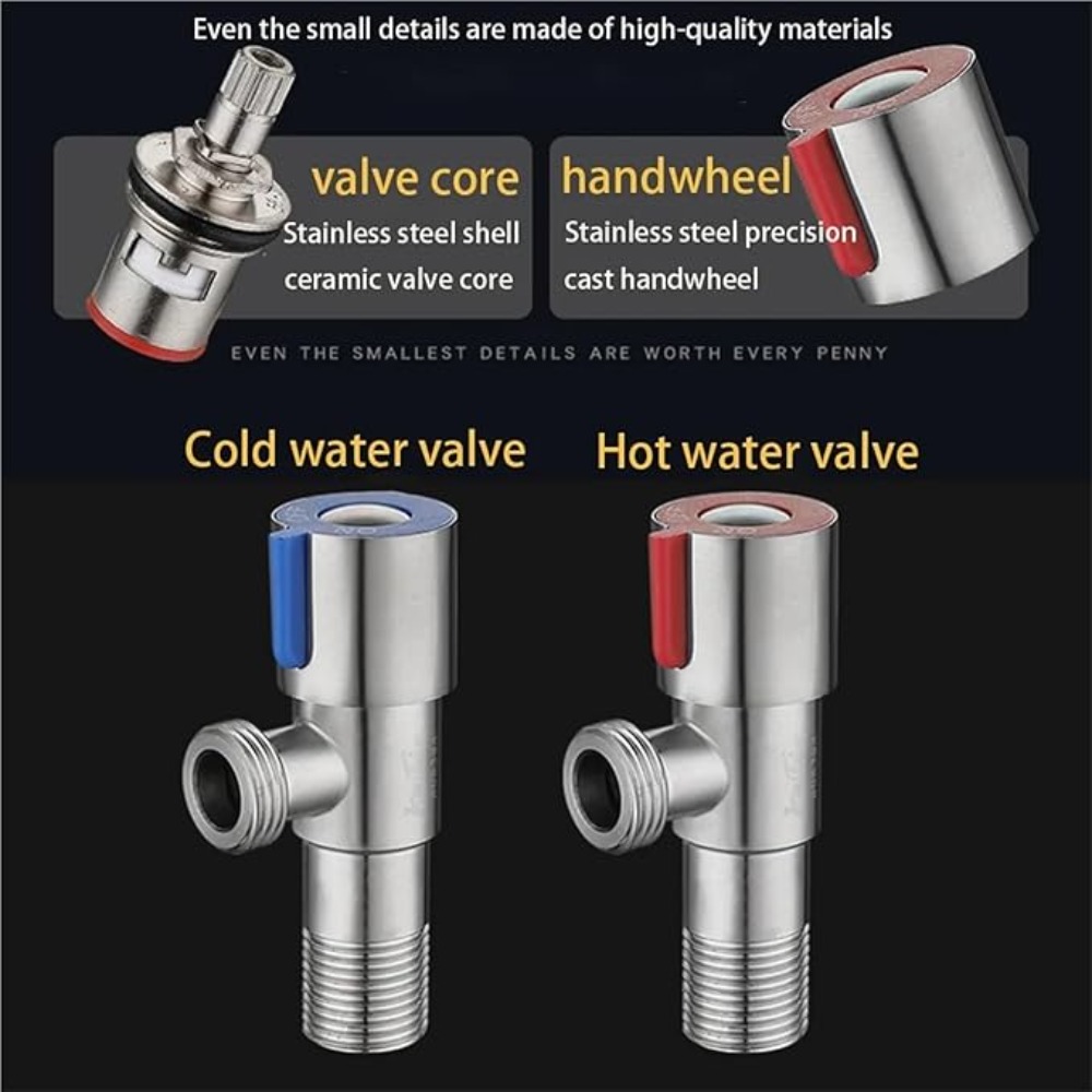 Roestvrij staal warm koud inla - Toilet Fill Valve recensie en prijs
