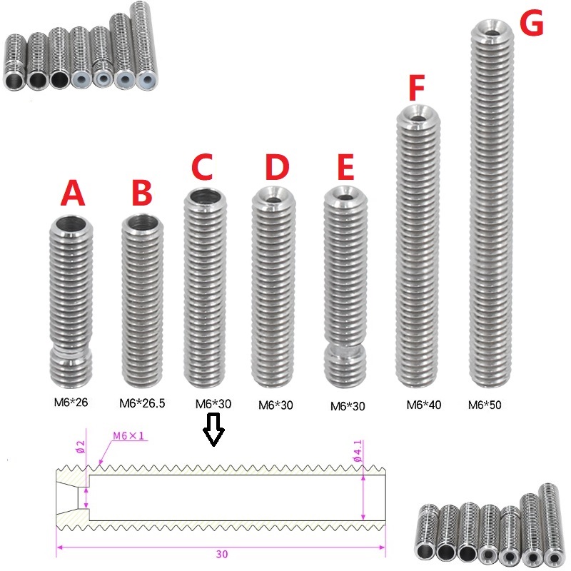 Ramps 20Pcs MK8 Keel M6 Draad  - Ptfe Tape Thread recensie en prijs